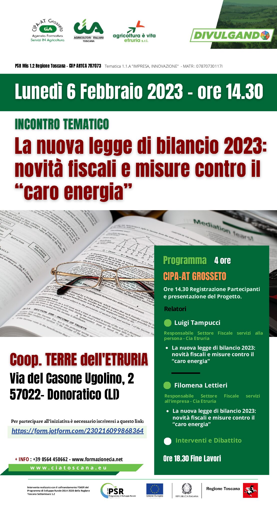 Incontro Tematico La nuova legge di bilancio 2023: novità fiscali e misure contro il “caro energia”